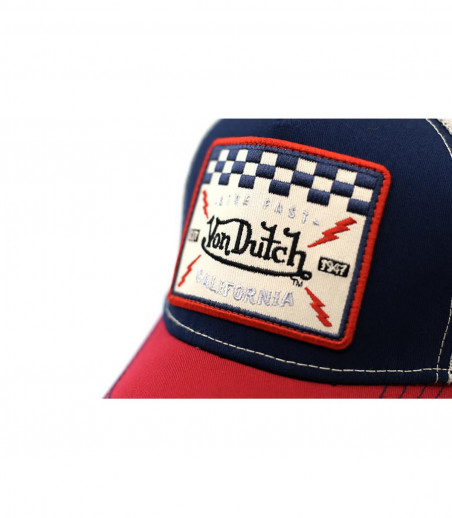 blue red Von Dutch trucker cap